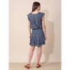 Women's V-Shaped Neckline Blouse, Marino - Shirts - 3