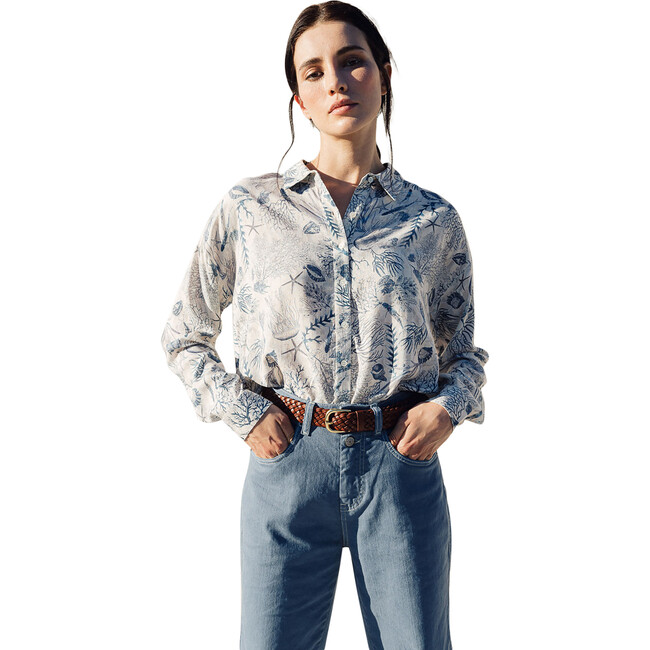 Women's Sealife Sienna Shirt, Ecru - Shirts - 1