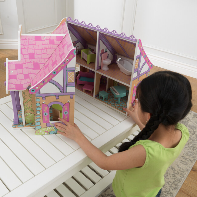 Wooden Enchanted Forest Dollhouse with 16pcs - Dollhouses - 2