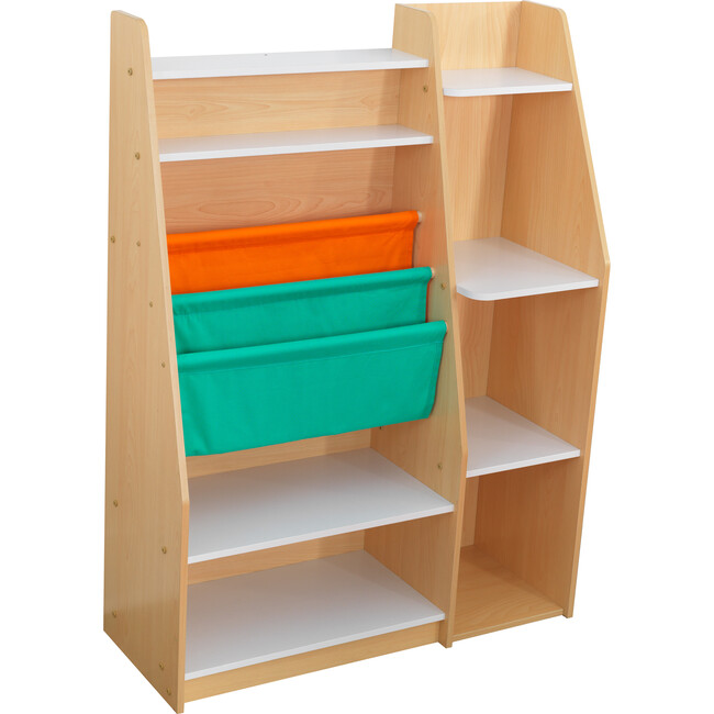 Pocket Sling Storage Wooden Bookshelf - Bookcases - 1