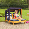 Wooden Outdoor Double Chaise Lounge - Kids Seating - 2