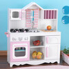 Modern Country Wooden Play Kitchen, White/Pink - Play Kitchens - 3
