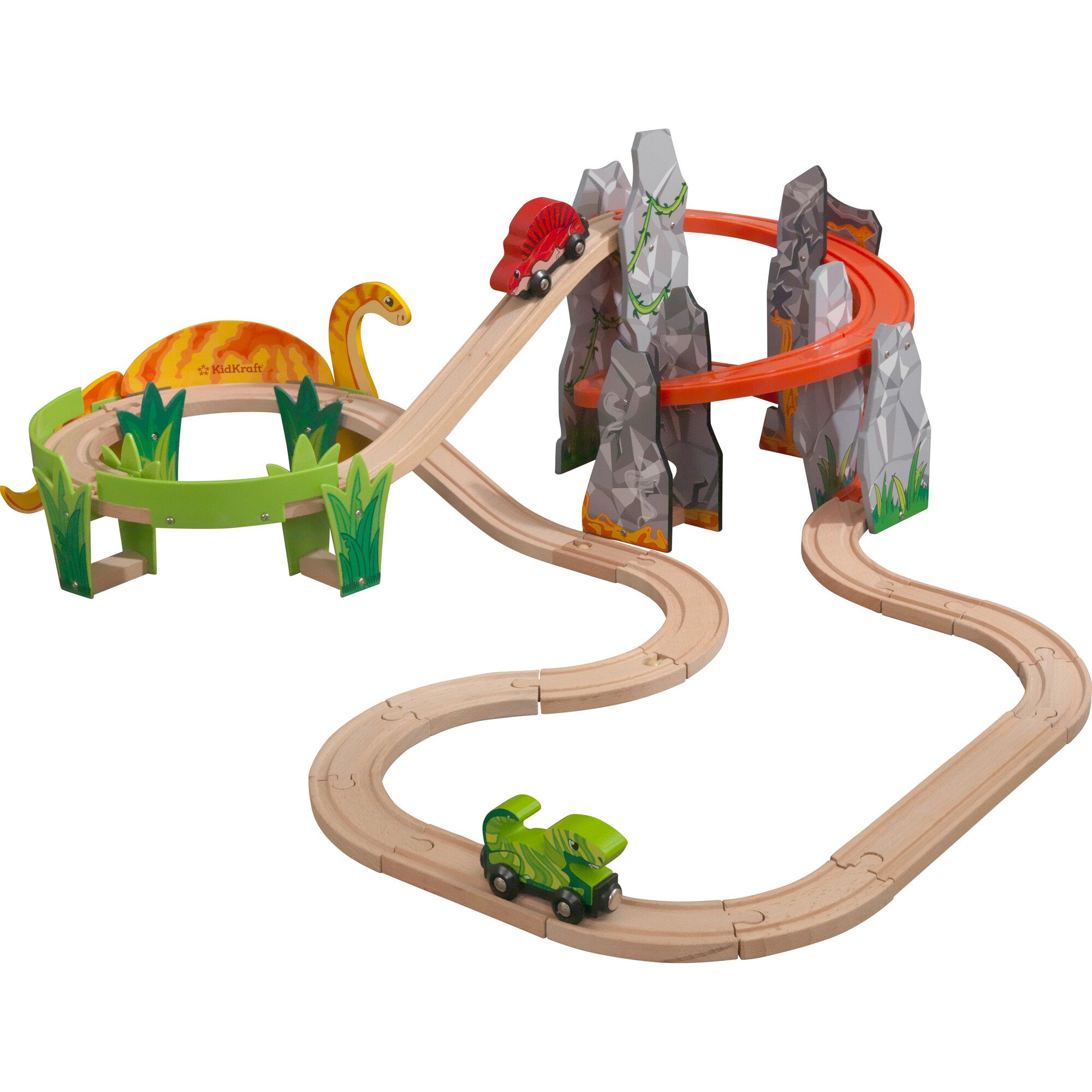 Adventure Tracks Dino World Volcano Escape KidKraft Vehicles Trains Maisonette