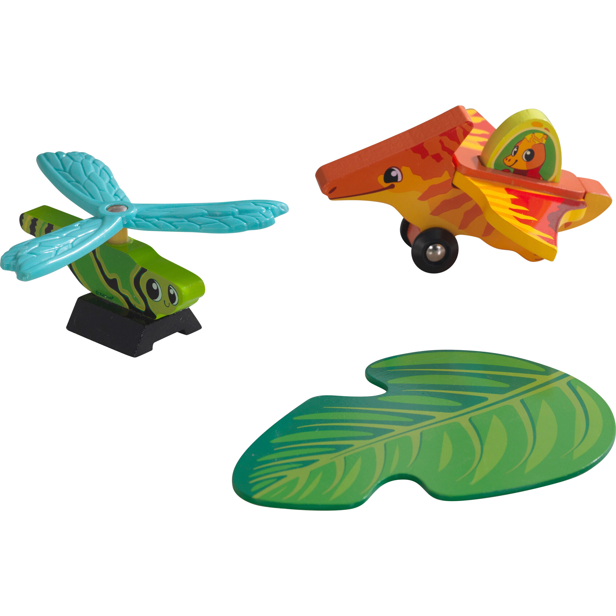Adventure Tracks™: Dino World Prehistoric Pals: Flyers Wooden Train Track Vehicles - Transportation - 1