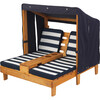 Wooden Outdoor Double Chaise Lounge - Kids Seating - 4