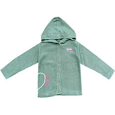Embroidered Sweater "Love Makes You Fly",  Pistachio Green - Sweaters - 3