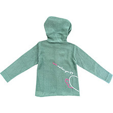Embroidered Sweater "Love Makes You Fly",  Pistachio Green - Sweaters - 4