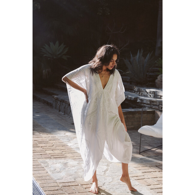Women's Sarcelle Kaftan, White - Dresses - 3
