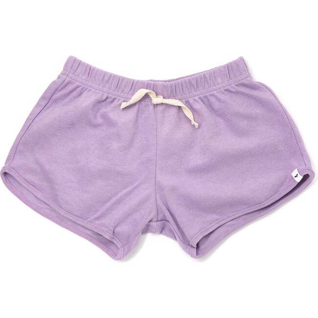 Cotton Terry Track Shorts, Lavender - Shorts - 1 - zoom