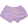 Cotton Terry Track Shorts, Lavender - Shorts - 1 - thumbnail