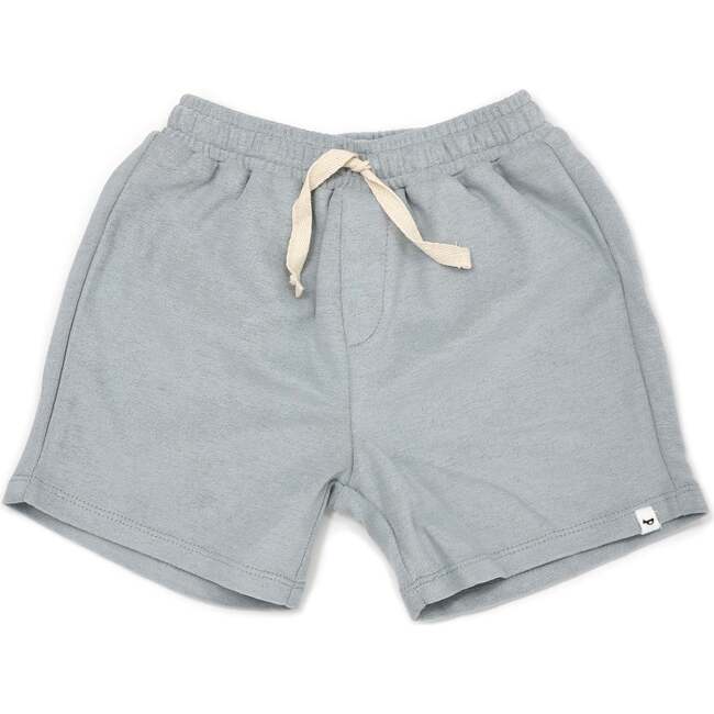Cotton Terry Track Shorts, Mist Blue - Shorts - 1 - zoom