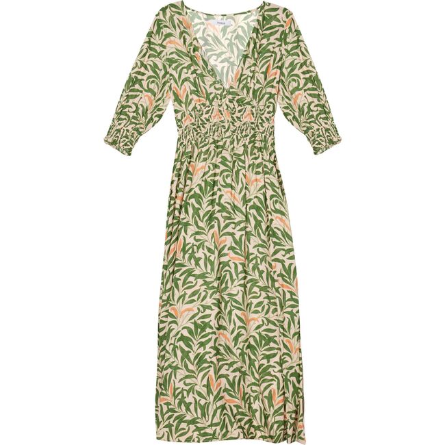 Women's Mila Maxi Dress, Green and Orange Forest