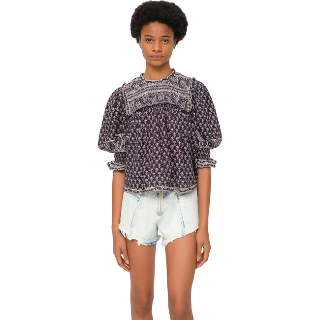 Women's Jasper Top, Black - Shirts - 1