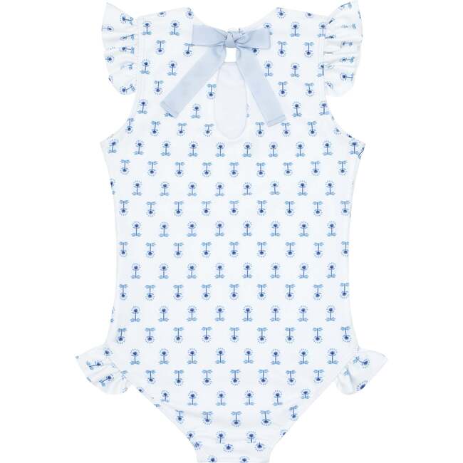 Minnow X Petite Plume Girls Botanical Block Print Ruffle Sleeve Rashguard One Piece - One Pieces - 4