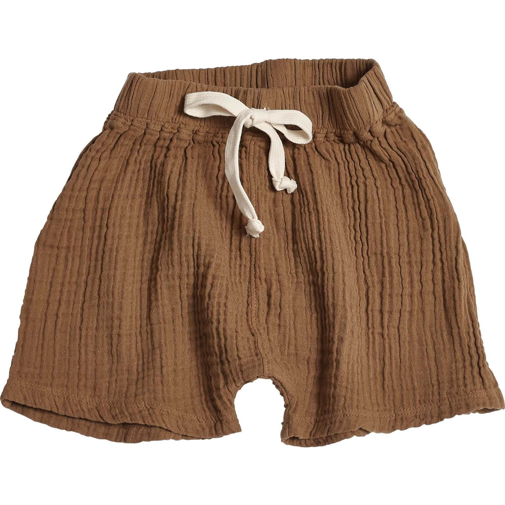 Kids Gauze Oversized Short, Camel - Shorts - 1