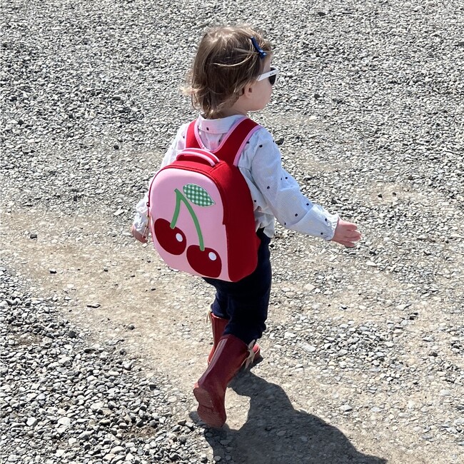 Cherry Toddler Harness Backpack, Red - Backpacks - 4