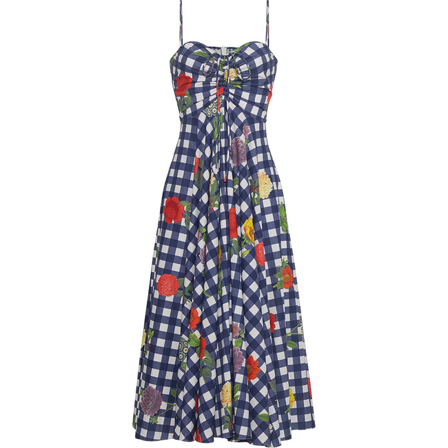 Women's Maidstone Dress, Gingham Floral Navy