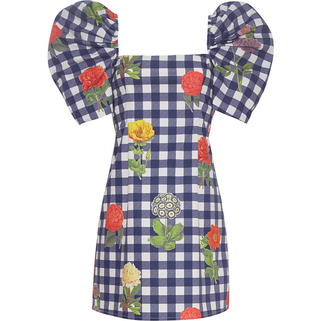 Women's Kelly Dress, Gingham Floral Navy