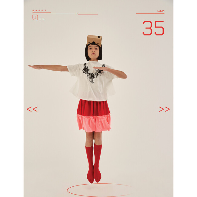 Kawaii Mini-Skirt, Red & Pink