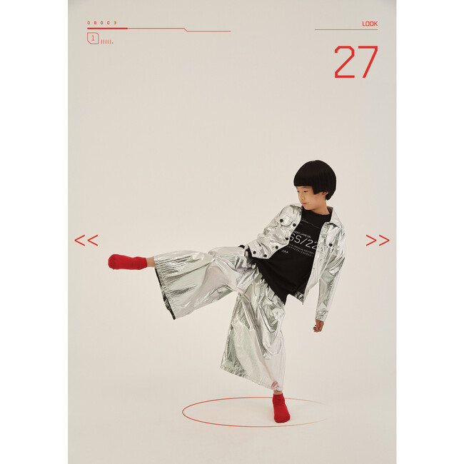 Futuristic Jacket, Silver - Jackets - 2