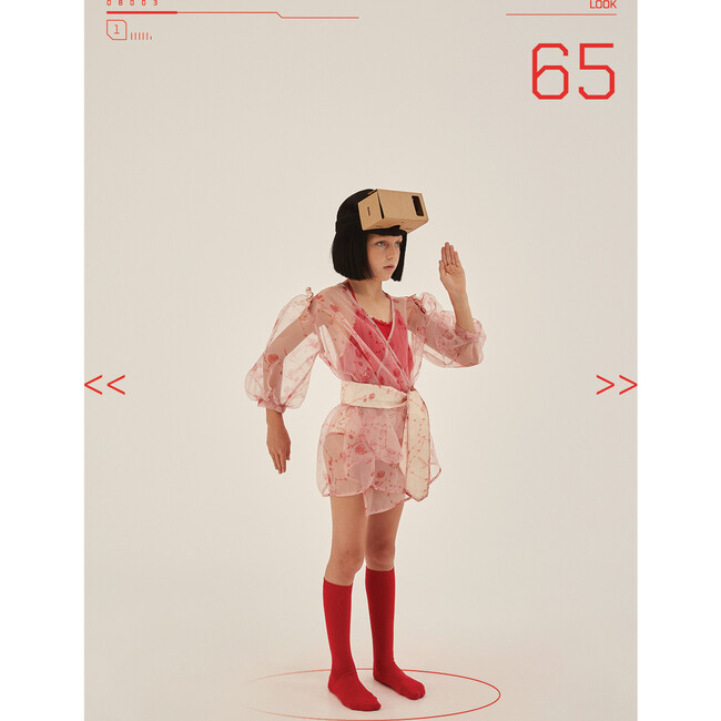 Fairytale Wrap Jacket, Nude & Red - Jackets - 3