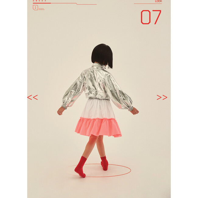 Futuristic Bomber jacket, Silver - Jackets - 5
