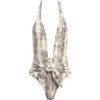 Women's Snake Rib Tropez Tie-Up One-Piece - One Pieces - 1 - thumbnail