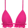 Women's Hibiscus Scrunch Ruffle Triangle Bikini Top - Two Pieces - 1 - thumbnail