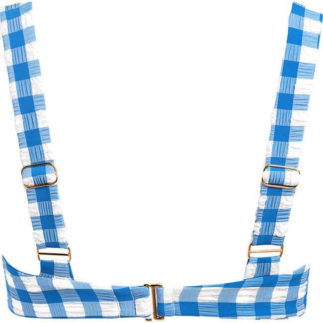 Women's Blue Gingham Kayla Bikini Top - Two Pieces - 3