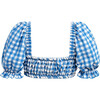 Women's Blue Gingham Marcela Top - Two Pieces - 3
