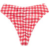 Women's Red Gingham Paula Tie-Up Bikini Bottom - Two Pieces - 2 - thumbnail