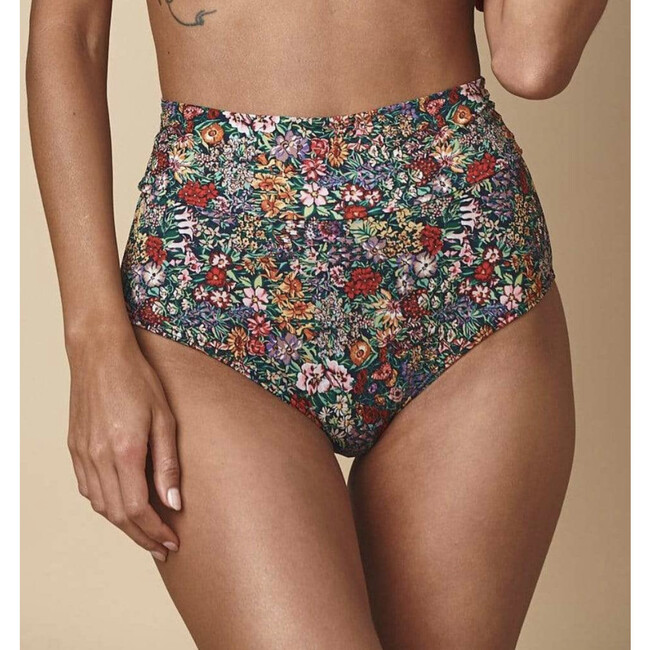 Women's Mara Floral Added Coverage High Rise Bikini Bottom