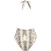 Women's Snake Rib Tropez Tie-Up One-Piece - One Pieces - 5