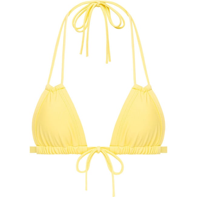 Women's Yellow Pastel Euro Bow Bikini Top - Two Pieces - 1