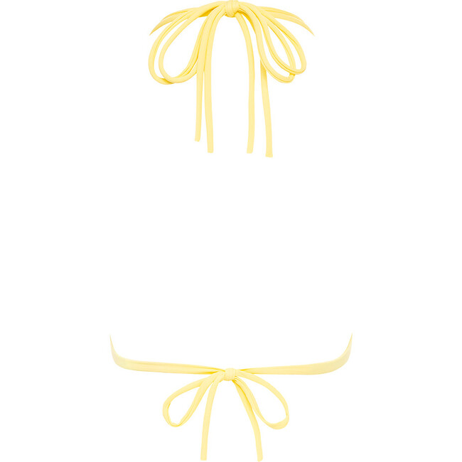 Women's Yellow Pastel Euro Bow Bikini Top - Two Pieces - 4