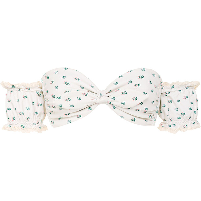 Women's Fruity Floral Mama Sleeves Bikini Top - Two Pieces - 1