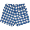 Blue Gingham Mini Boardshort - Swim Trunks - 3