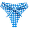 Women's Blue Gingham Paula Tie-Up Bikini Bottom - Two Pieces - 1 - thumbnail