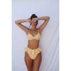 Women's Canary Stripe Dainty Bikini Top - Two Pieces - 2