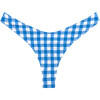 Women's Blue Gingham Lulu Scrunch Bikini Bottom - Two Pieces - 1 - thumbnail