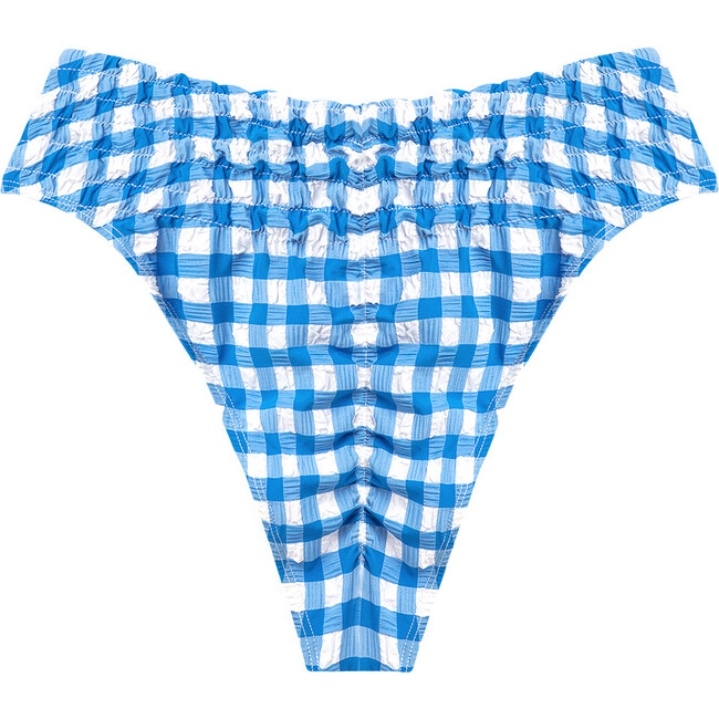 Women's Blue Gingham Paula Tie-Up Bikini Bottom - Two Pieces - 3