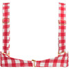 Women's Red Gingham Bustier Bikini Top - Two Pieces - 4