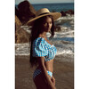 Women's Blue Gingham Lulu Scrunch Bikini Bottom - Two Pieces - 4