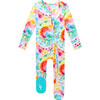 Totally Tie Dye Footie Zippered One Piece - Pajamas - 2