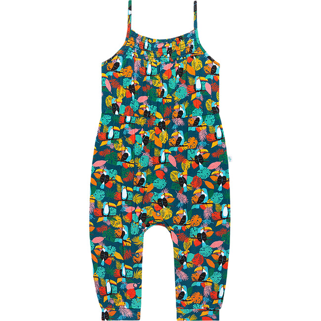 Rio Smocked Spaghetti Jumpsuit with Snaps