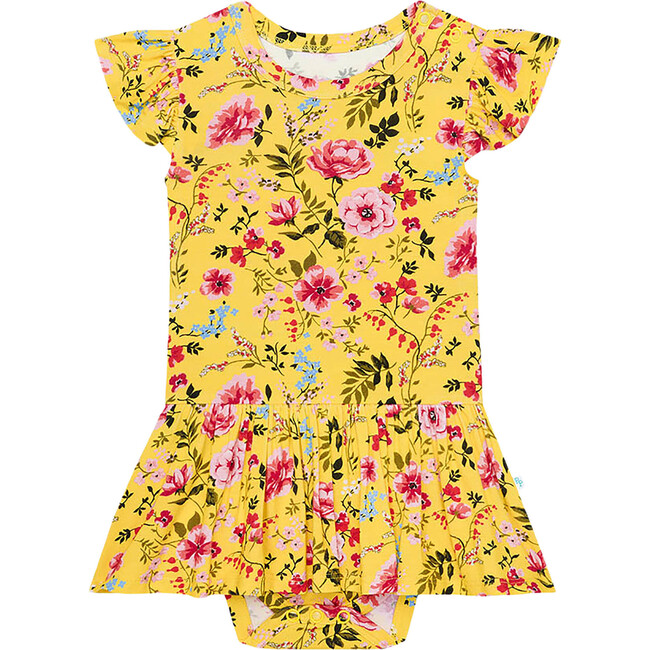 Kina  Ruffled Capsleeve Basic Twirl Skirt Bodysuit
