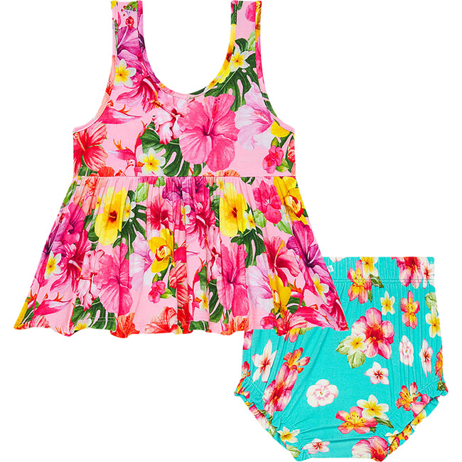 Malana VNeck Tank Top Peplum & Bloomer Set