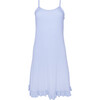 Solid Ribbed Powder Blue Women's Spaghetti Slip Dress - Dresses - 1 - thumbnail