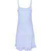 Solid Ribbed Powder Blue Women's Spaghetti Slip Dress - Dresses - 2