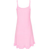 Solid Ribbed Posh Pink Women's Spaghetti Slip Dress - Dresses - 2
